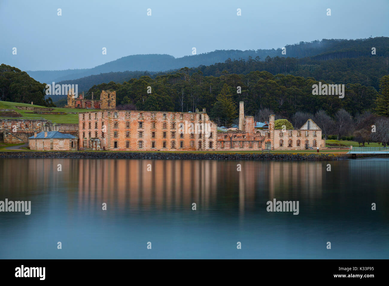Die Haftanstalt (um 1857) - Port Arthur - Tasmanien - Australien Stockfoto
