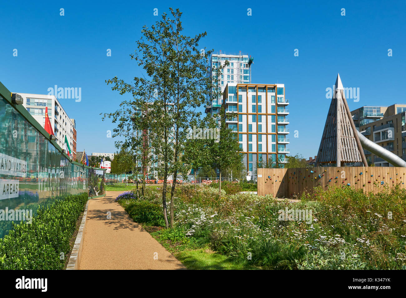 Die neue Feder Park an der Woodberry Down, North London, Großbritannien Stockfoto