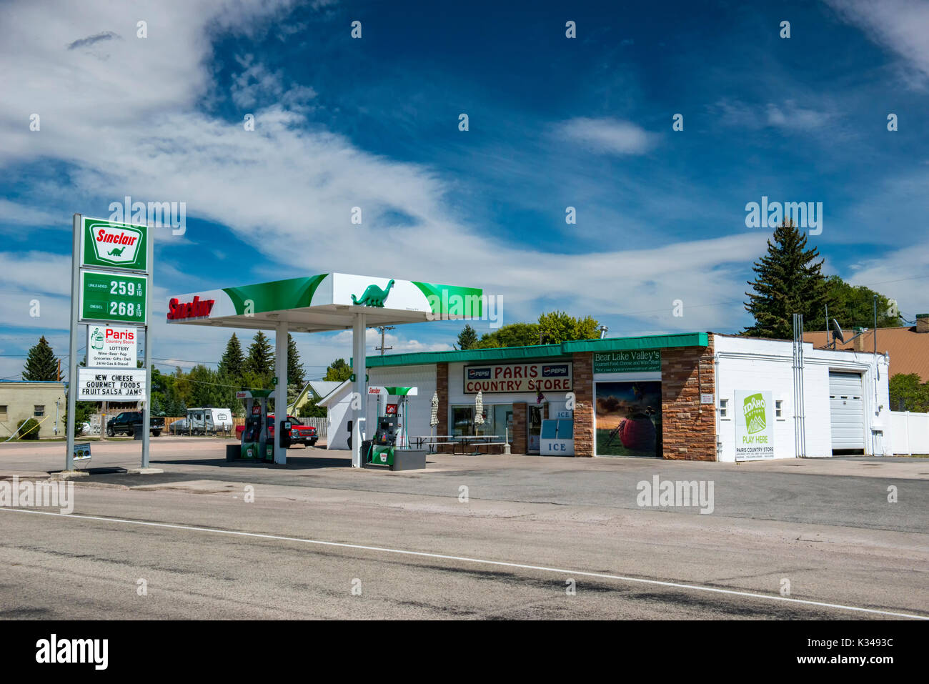 Sinclair Tankstelle, Paris, USA Stockfoto