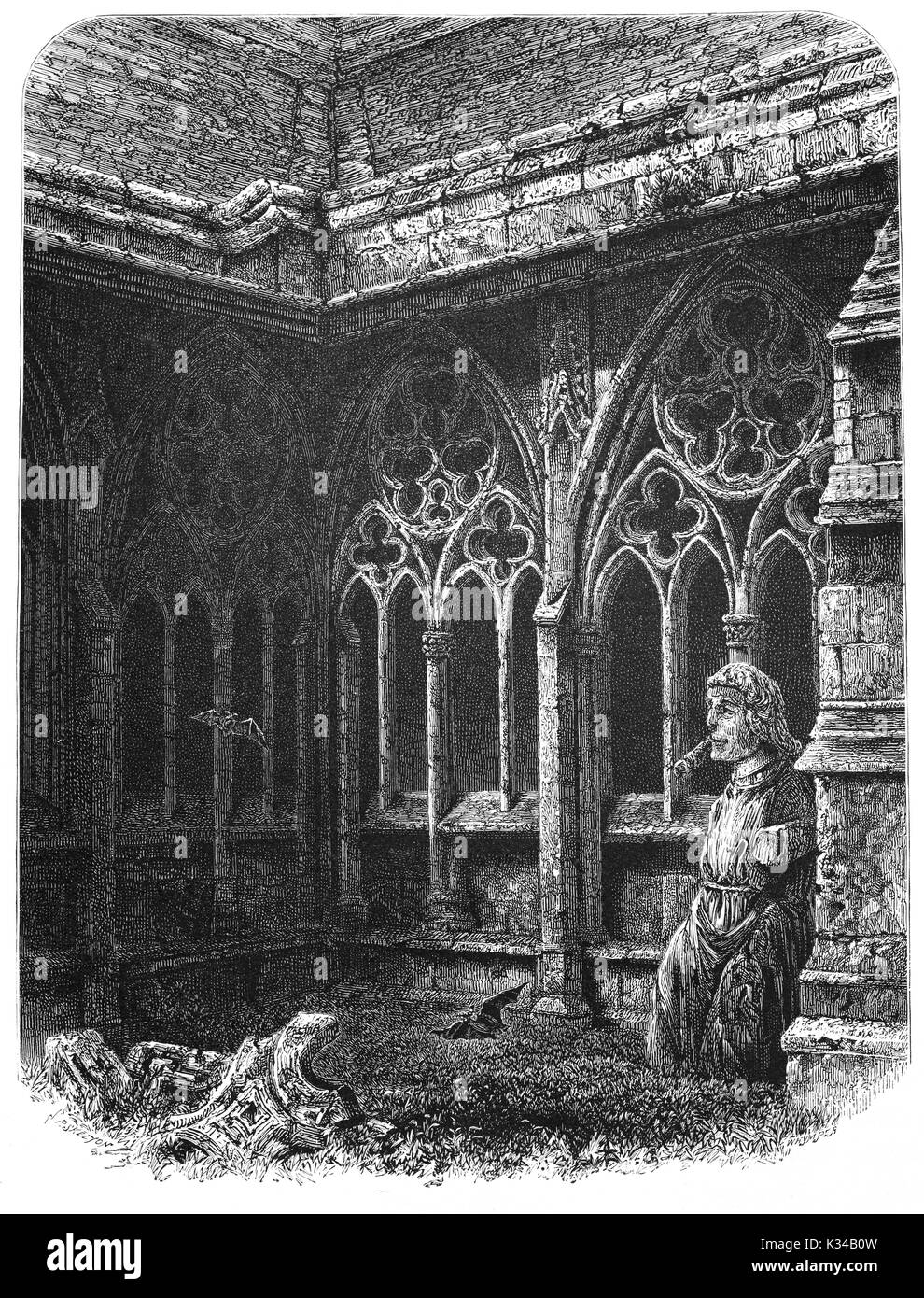 1870 Uber Die Kathedrale Von Lincoln Kreuzgang Ist Die