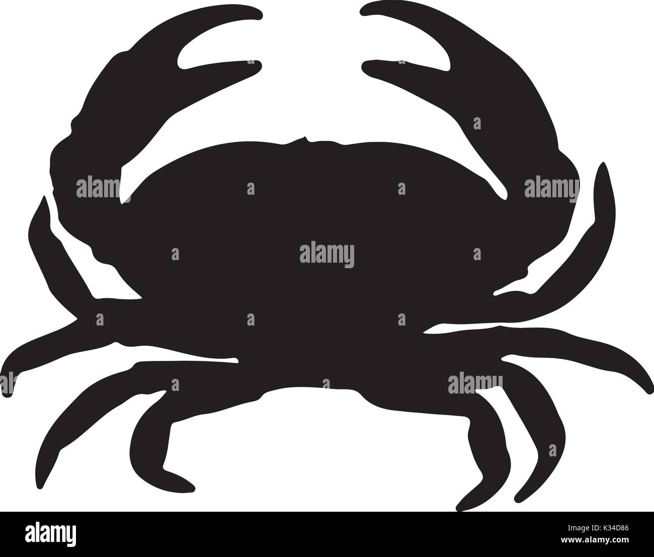 Krabbe Silhouette Stock Vektor
