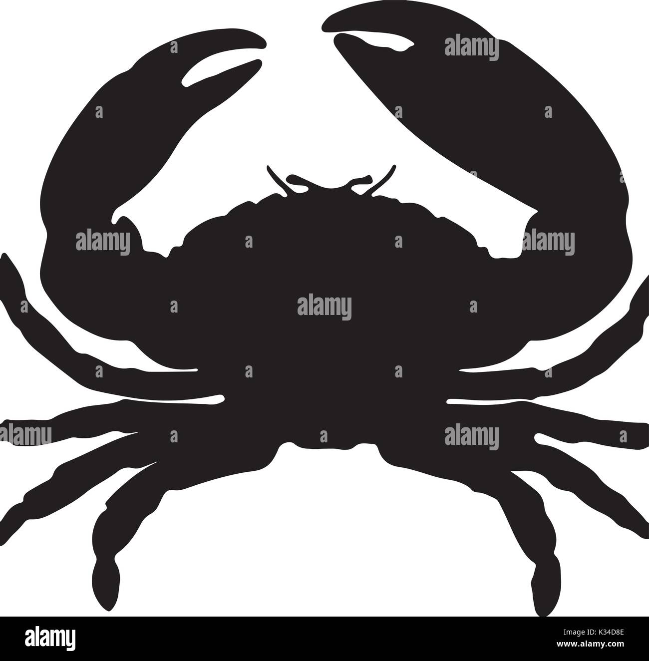Krabbe Silhouette Stock Vektor