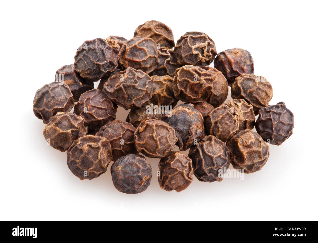 Schwarzer Pfeffer Pfad isoliert Stockfoto