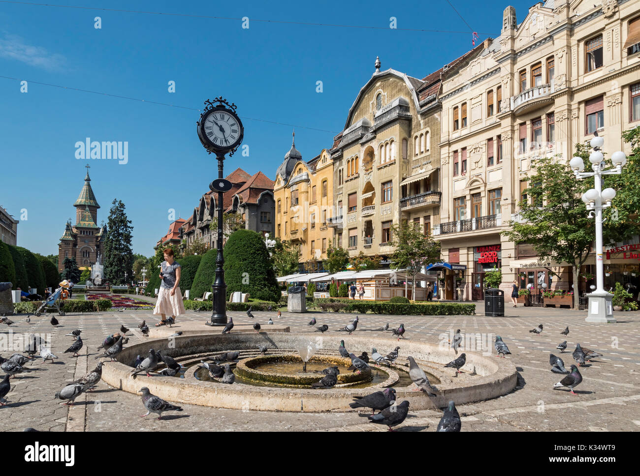 Sieg Platz (Piaţa Victoriei), Timisoara, Rumänien Stockfoto