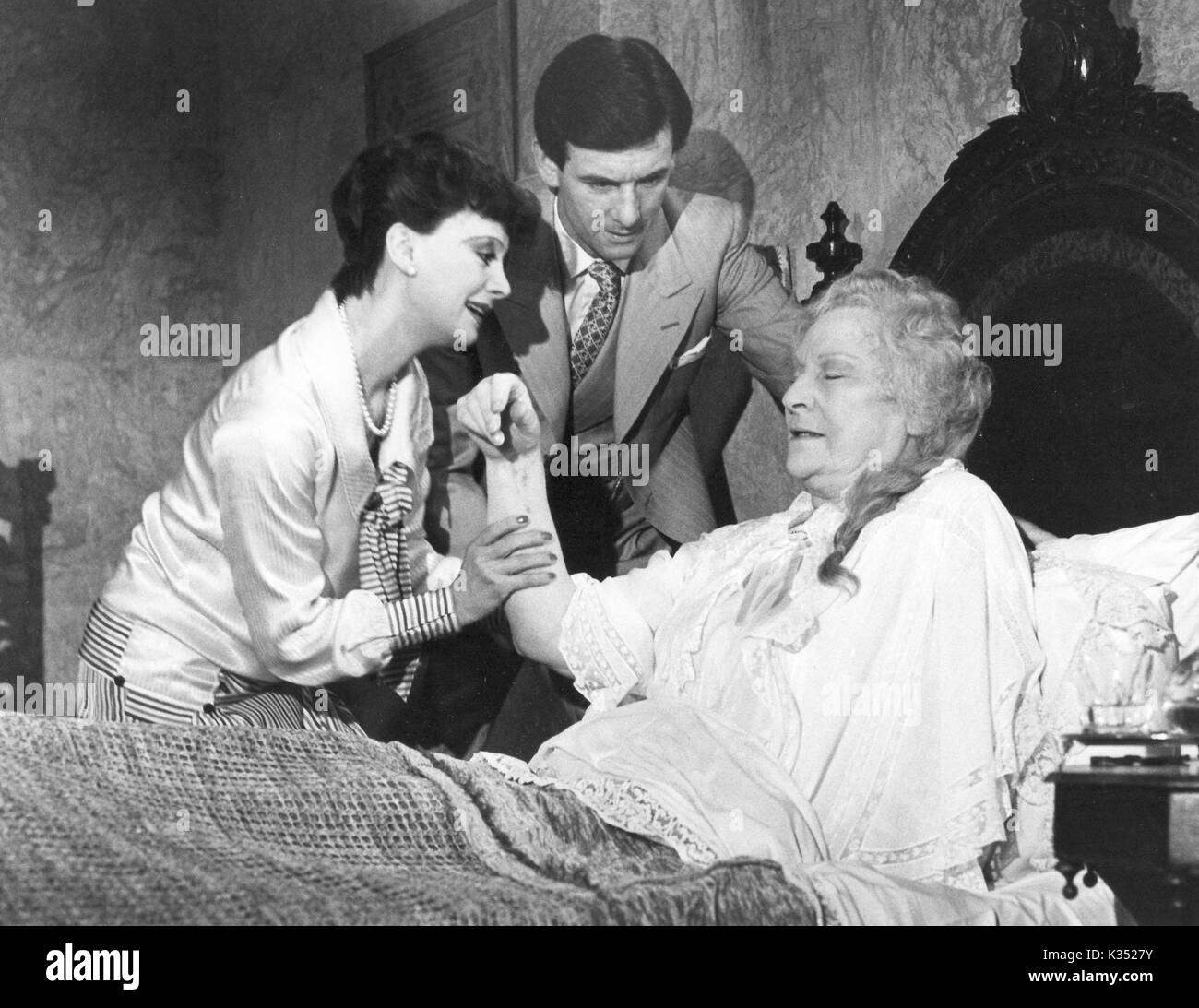 AGATHA CHRISTIE'S PARTNERS IN CRIME (1980) [TV-SERIE] (LWT) JAMES WARWICK ALS TOMMY BERESFORD, FRANCESCA ANNIS ALS TUPENCE BERESFORD UND JOAN SANDERSON IN DER FOLGE: DAS HAUS DES LAUERNDEN TODES AGATHA CHRISTIES PARTNER IM VERBRECHEN DAS HAUS DES LAUERNDEN TODES Stockfoto