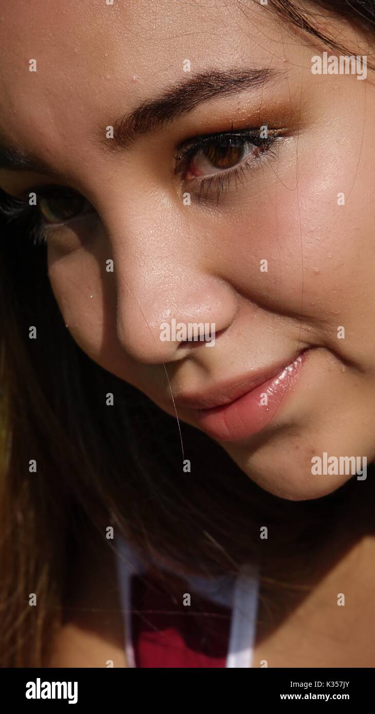 Schüchterne Teenager Stockfoto