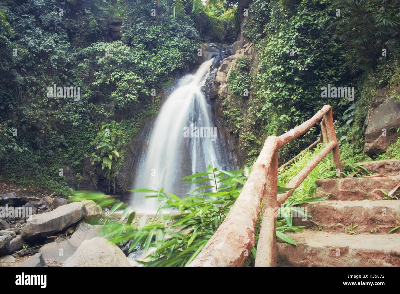 Wasserwand von Amir Chupan Kethak, in Malang Indonesien Stockfoto