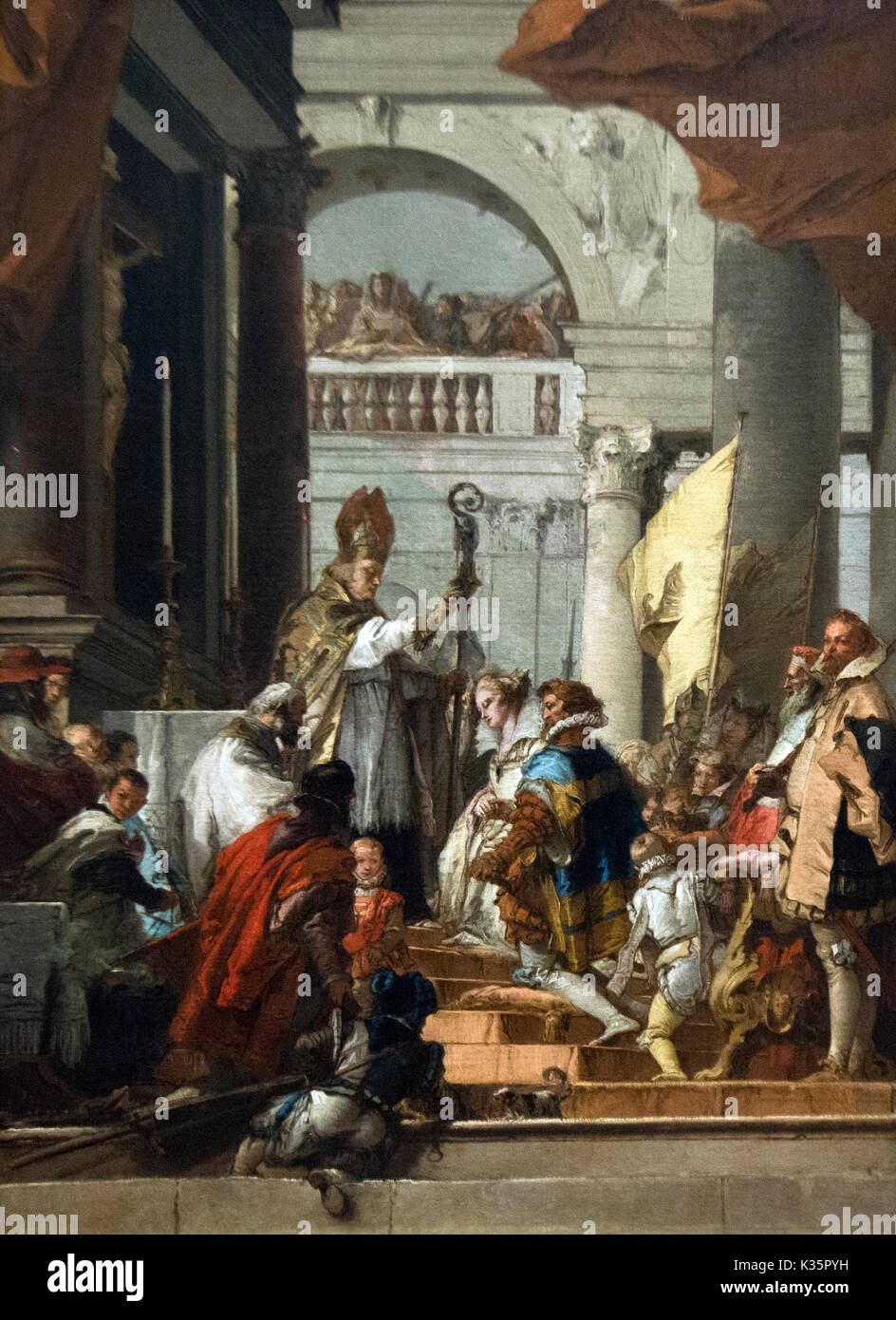 Giovanni Domenico Tiepolo: "Die Ehe von Friedrich Barbarossa' (ca. 1752-3), Öl auf Leinwand Stockfoto