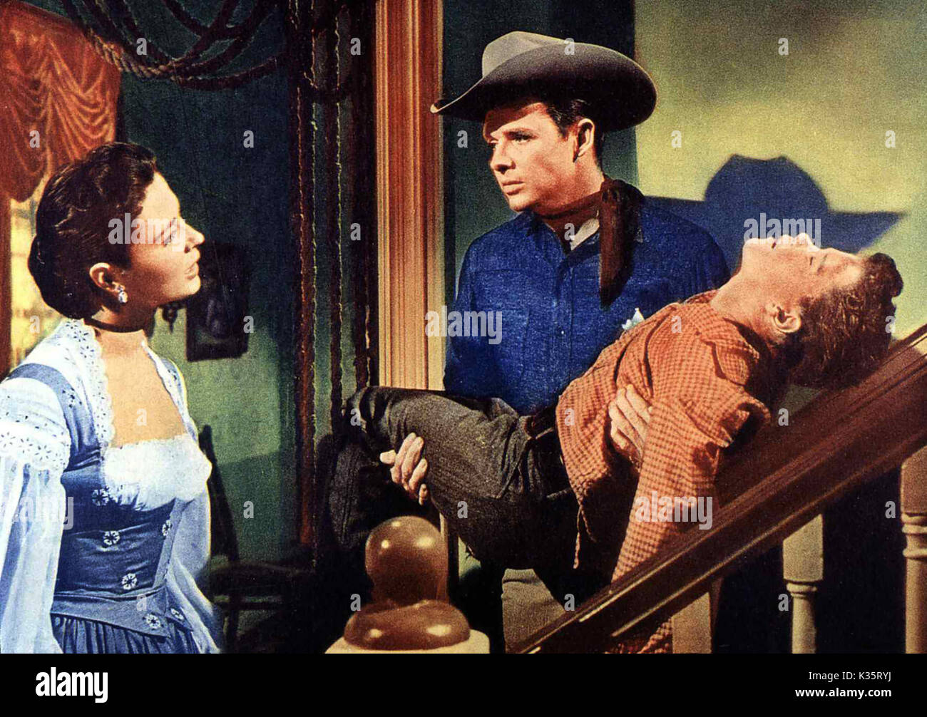 Der weiße Teufel von Arkansas aka. Eine krumme Trail, USA 1958, Regie: Jesse Hibbs Darsteller: Audie Murphy, Gia Scala, Walter Matthau Fahrt Stockfoto