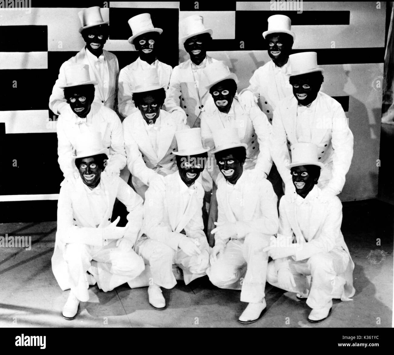 Die SCHWARZEN UND WEISSEN MINSTREL SHOW Stockfoto