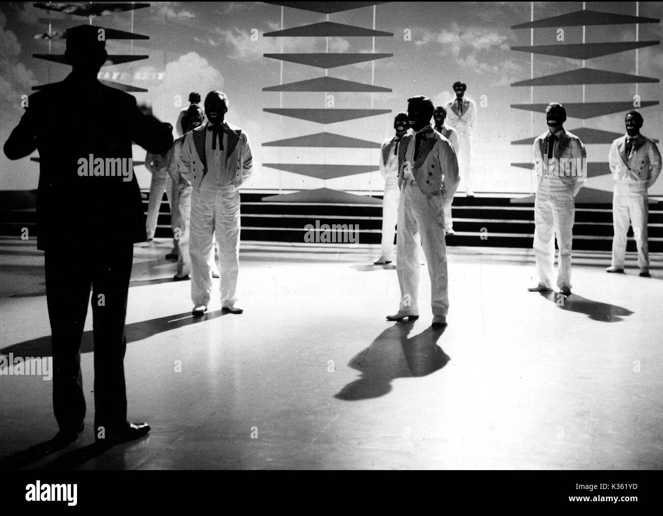 Die SCHWARZEN UND WEISSEN MINSTREL SHOW GEORGE MITCHELL Zurück zur Kamera Stockfoto