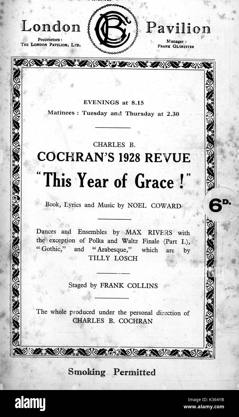 COCHRAN'S 1928 Revue [TH] Stockfoto