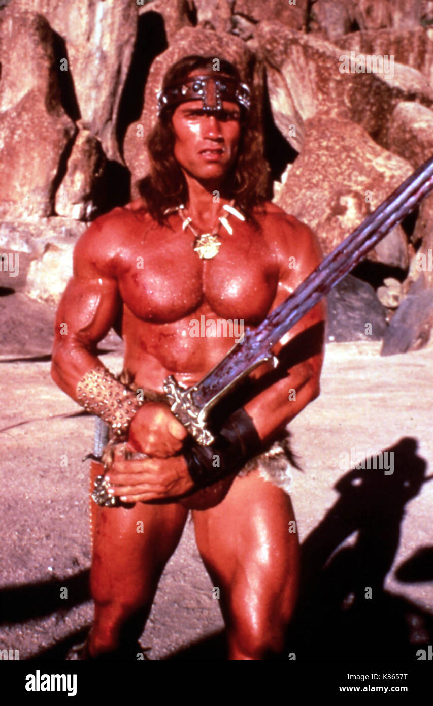 CONAN DER ZERSTÖRER ARNOLD SCHWARZENEGGER Datum: 1984 Stockfoto