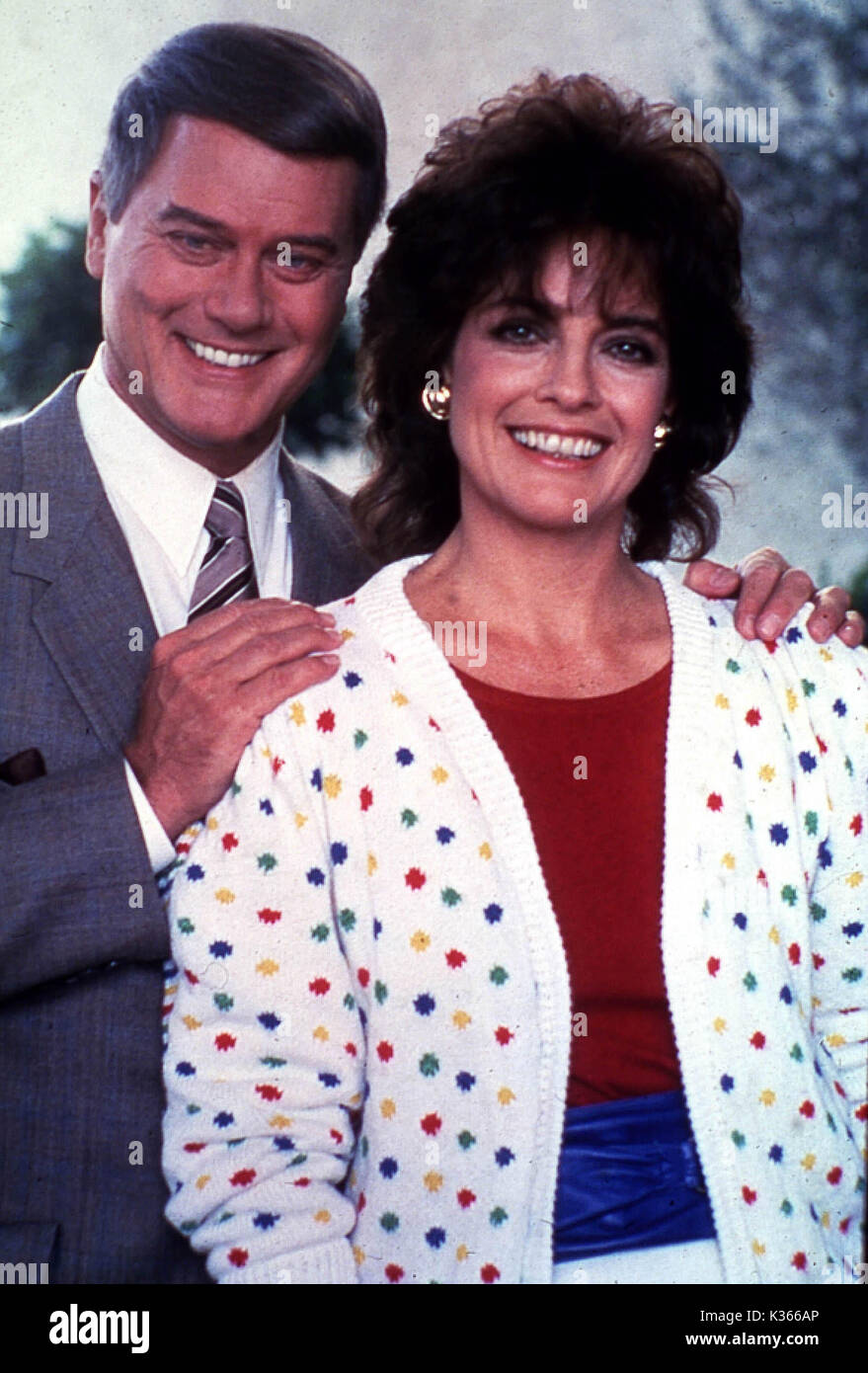 DALLAS [TV] Larry Hagman als "JR" EWING, Linda Gray als Sue Ellen Stockfoto