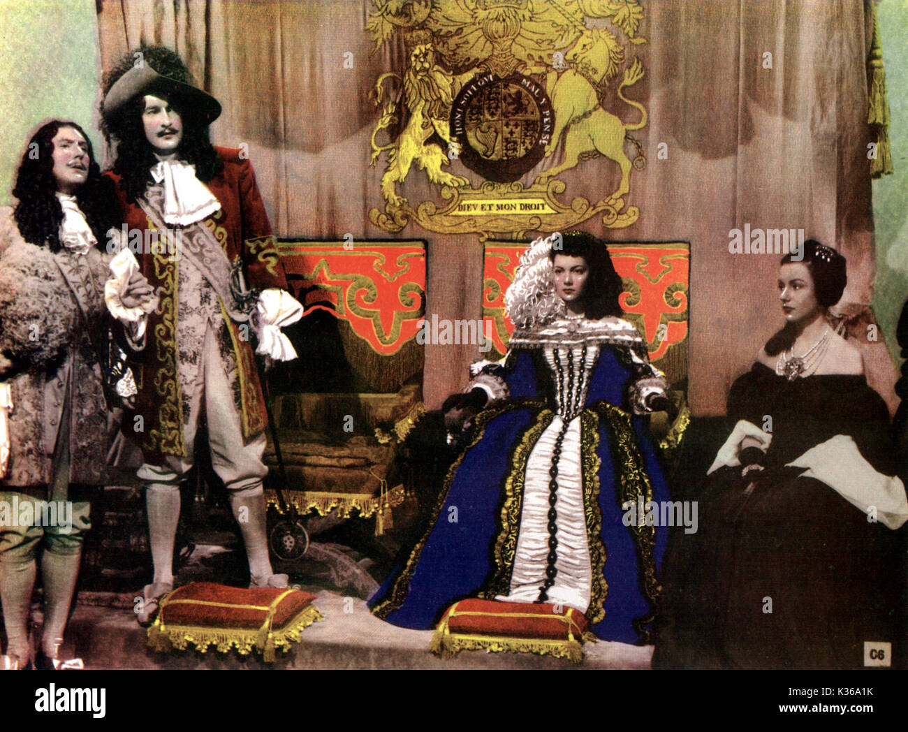 FOREVER AMBER L-R,, George Sanders, LINDA DARNELL, [?] Stockfoto