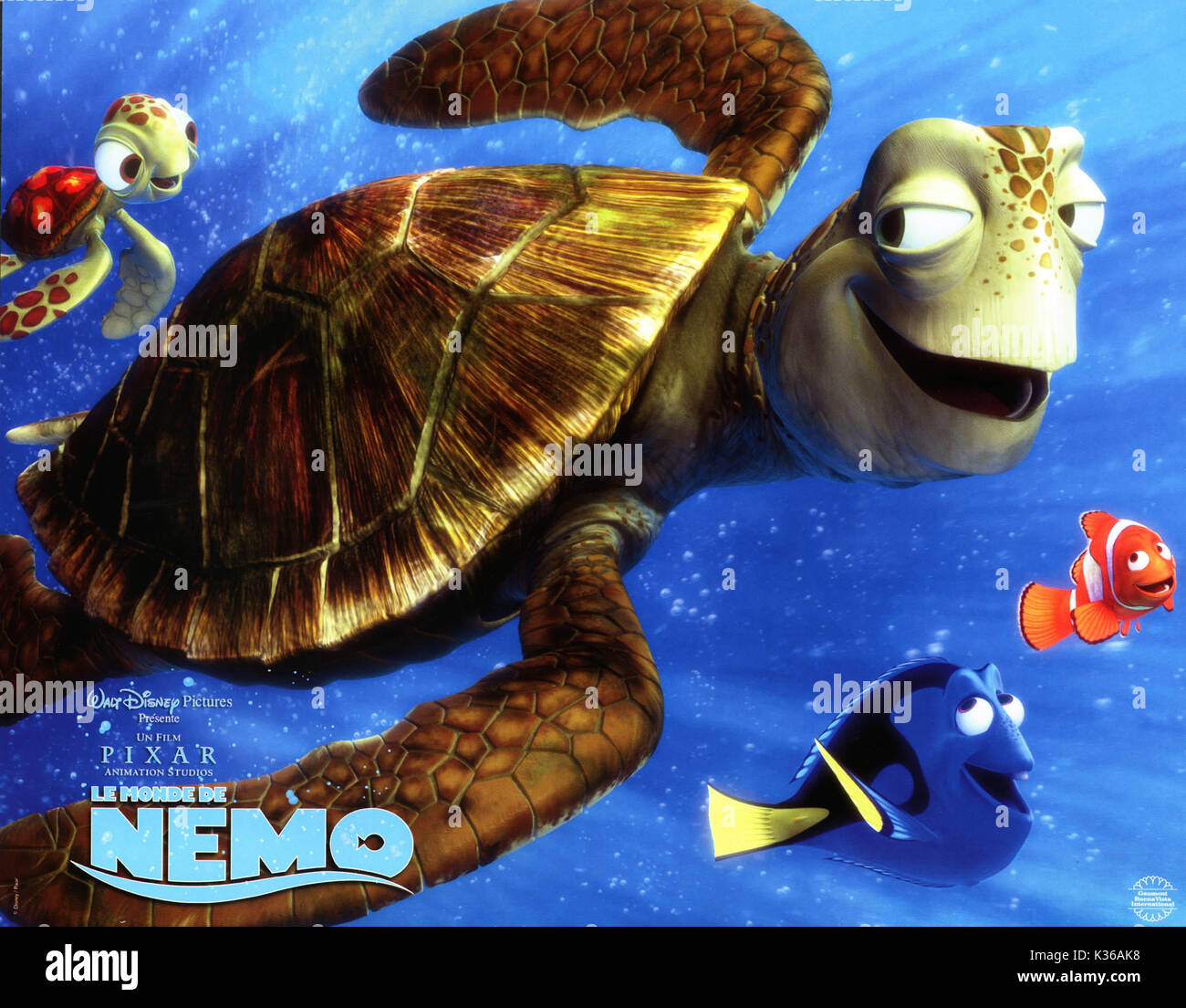 Findet Nemo MARLIN UND DORY UNTER DEN SCHILDKRÖTEN BITTE CREDIT Disney/Pixar Datum: 2003 Stockfoto