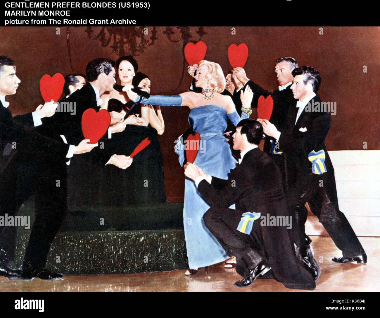 Blondinen bevorzugt Marilyn Monroe Datum: 1953 Stockfoto