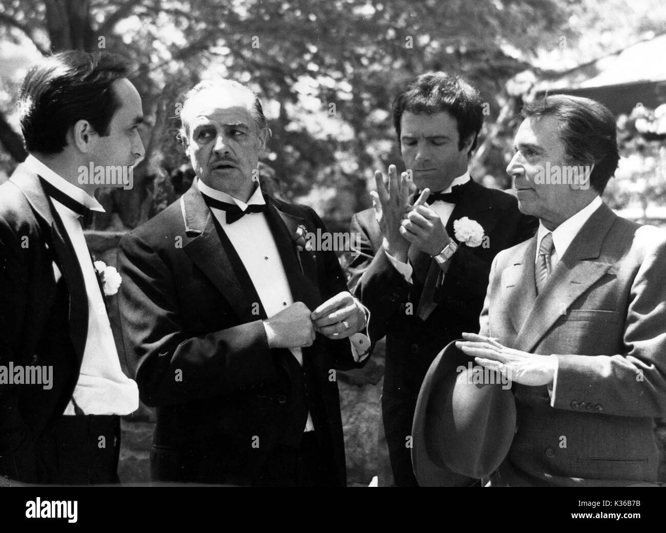 Der Pate L-R, John CAZALE, Marlon Brando, James Caan, RICHARD CONTE, DER PATE Stockfoto