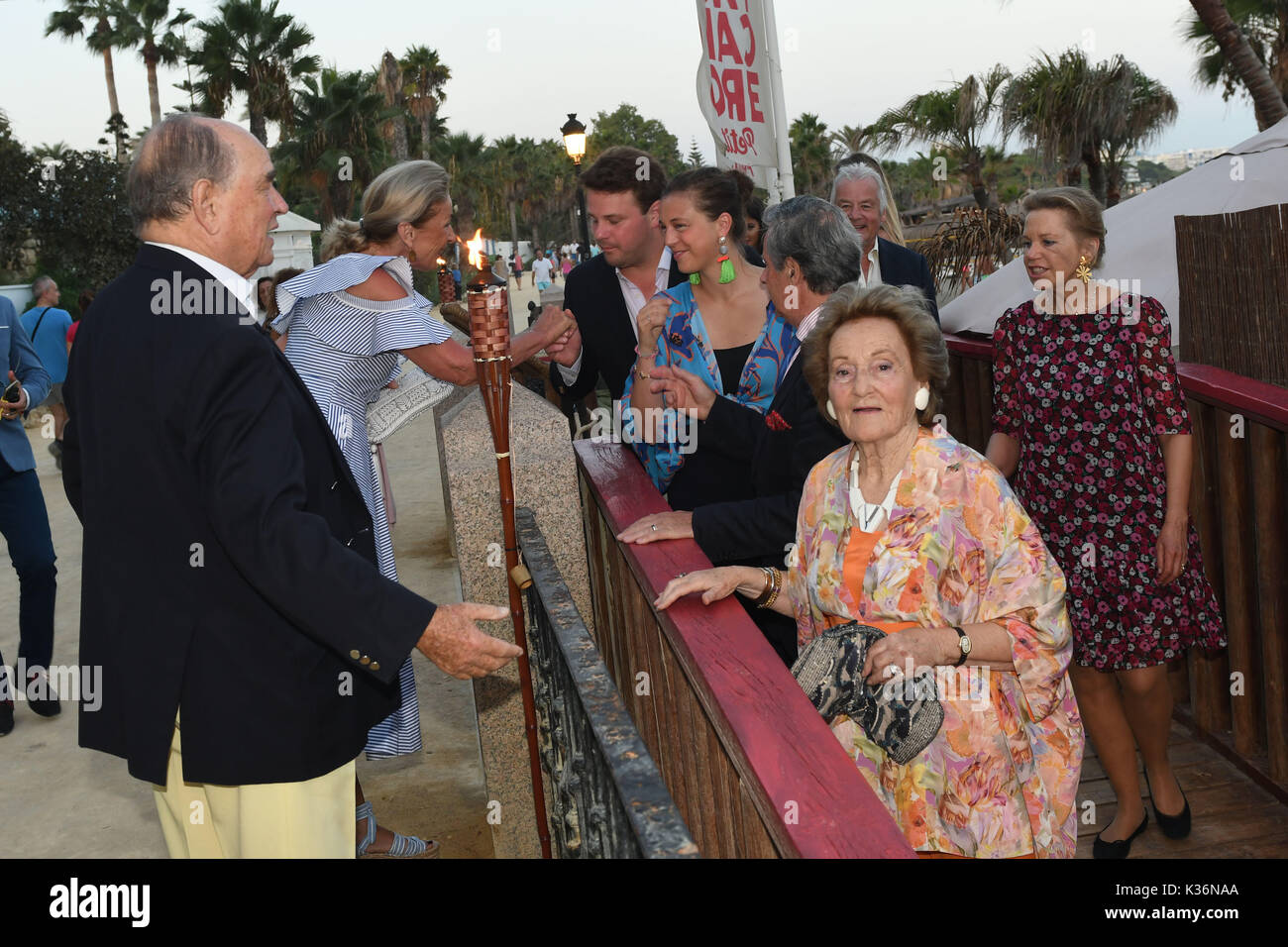 Non Exklusive während des preboda Feier von Marie Gabrielle Nassau und Antonius Willms in Marbella Freitag, Sept. 1, 2017 Stockfoto