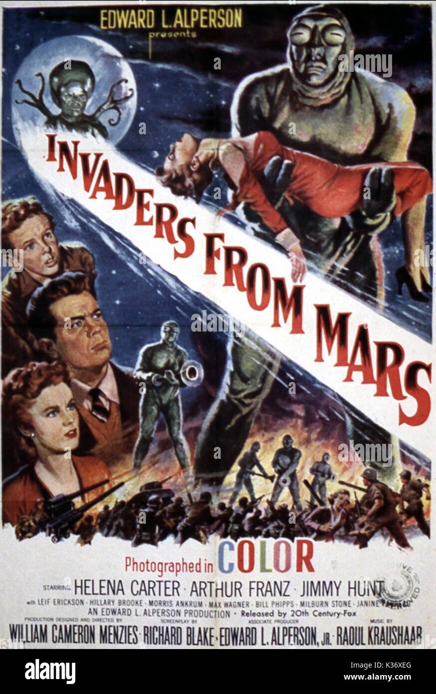 INVADERS FROM MARS NATIONAL PICTURES CORP INVASOREN VOM MARS Poster von der Ronald Grant Archiv Datum: 1953 Stockfoto