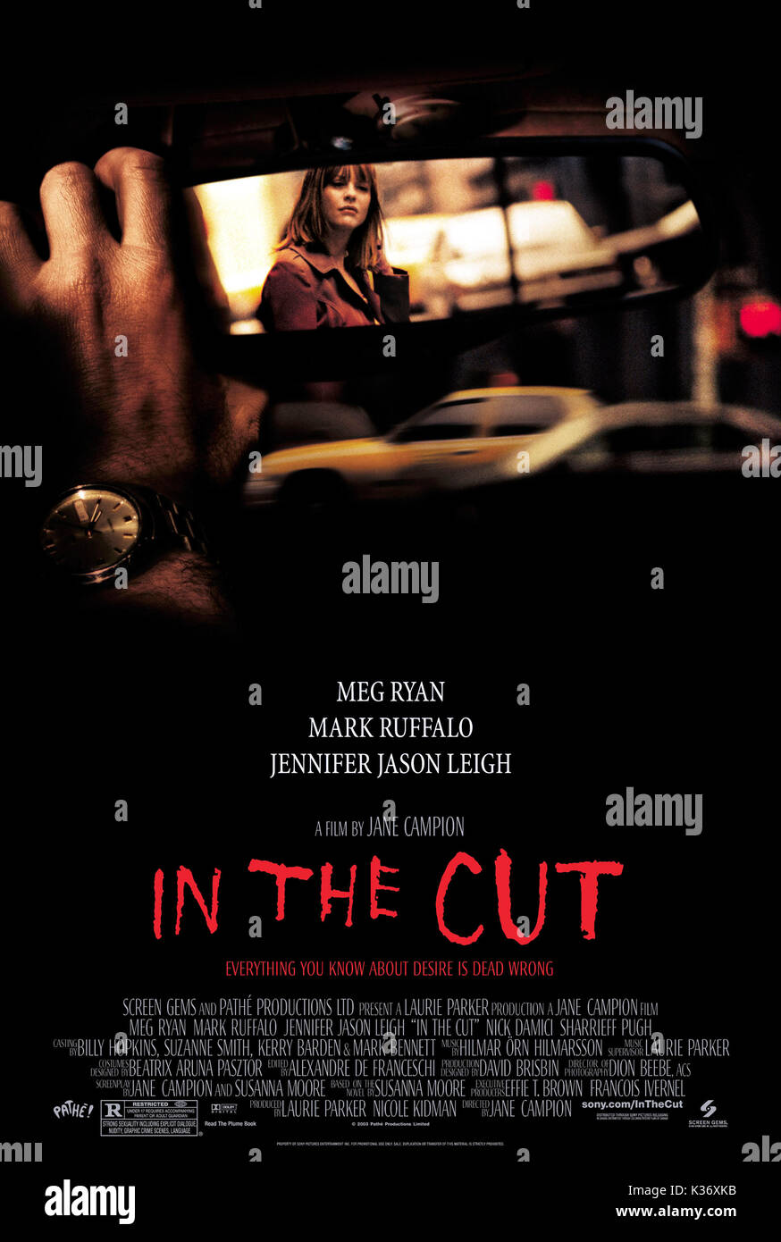 IN CUT SCREEN EDELS UND PATHE PRODUCTIONS LTD COPYRIGHT: COLUMBIA TRISTAR MEG RYAN IN THE CUT SCREEN EDELS UND PATHE PRODUCTIONS LTD COPYRIGHT: COLUMBIA TRISTAR MEG RYAN Datum: 2003 Stockfoto