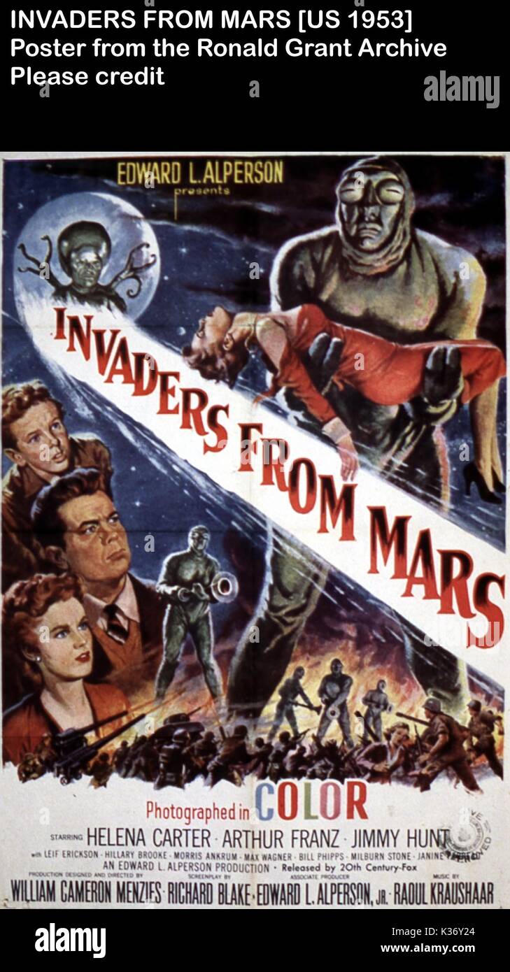 INVADERS FROM MARS Datum: 1953 Stockfoto