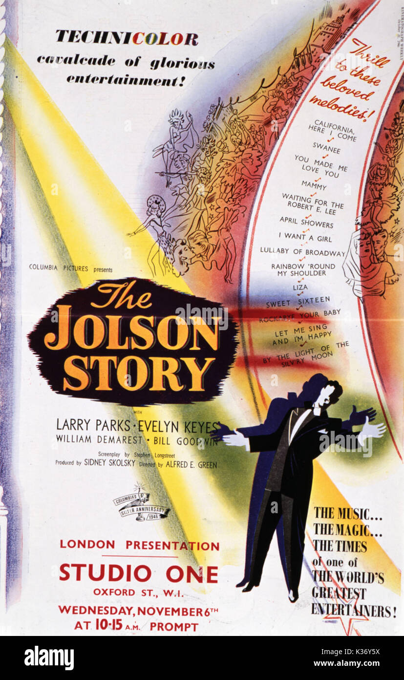 Die JOLSON STORY Datum: 1946 Stockfoto