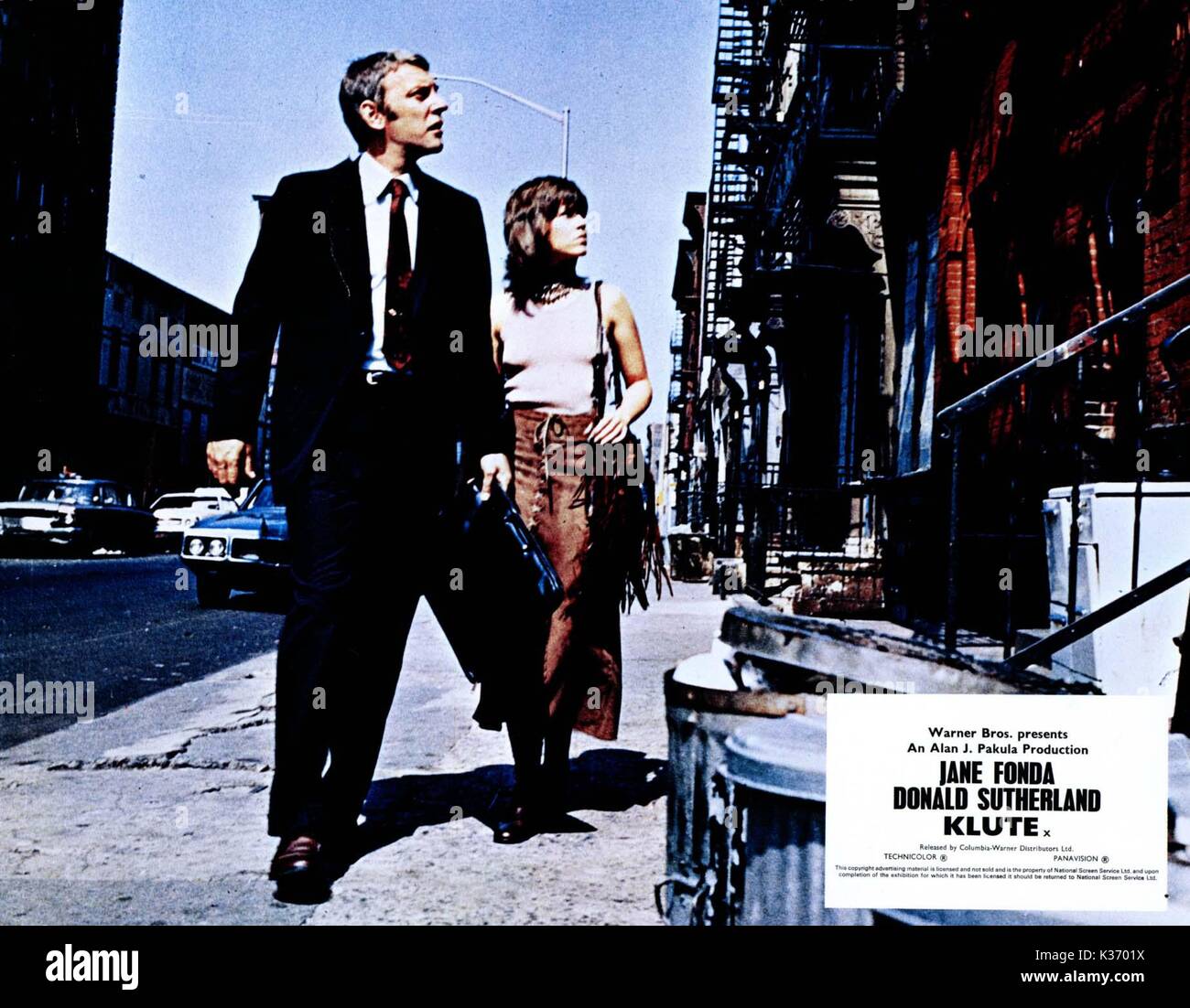 KLUTE Donald Sutherland und Jane Fonda Datum: 1971 Stockfoto