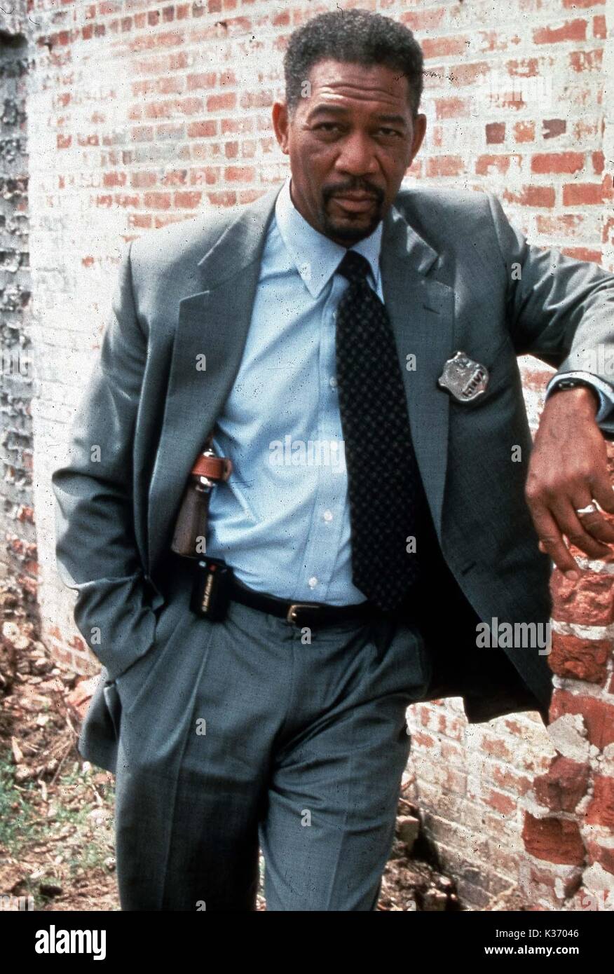 Die Mädchen küssen Morgan Freeman Datum: 1997 Stockfoto