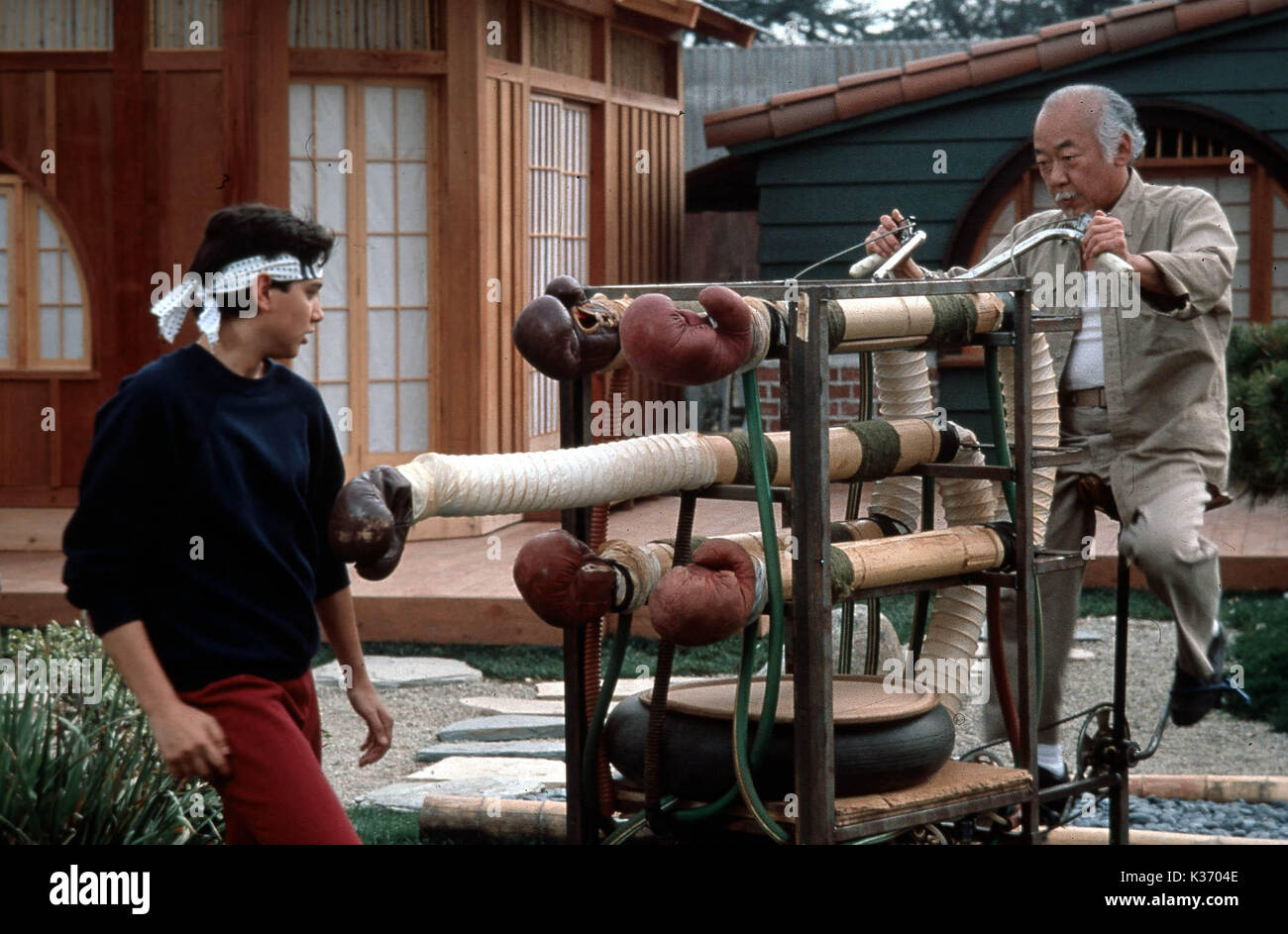 Karate Kid Ralph Macchio und Noriyuhi Morita Datum: 1989 Stockfoto