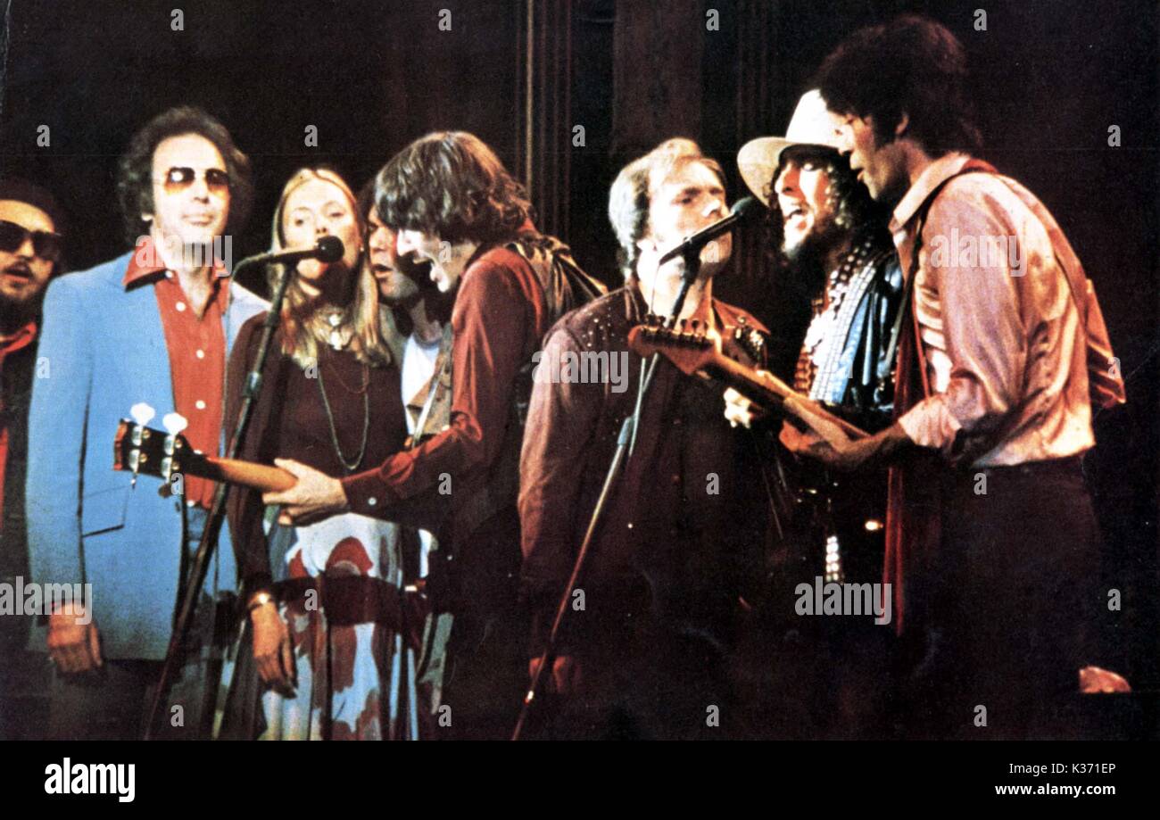 Der letzte Walzer L-R: Dr. John, Neil Diamond, Joni Mitchell, Neil Young, RICK DANKO, Van Morrison, Bob Dylan, Robbie Robertson Stockfoto