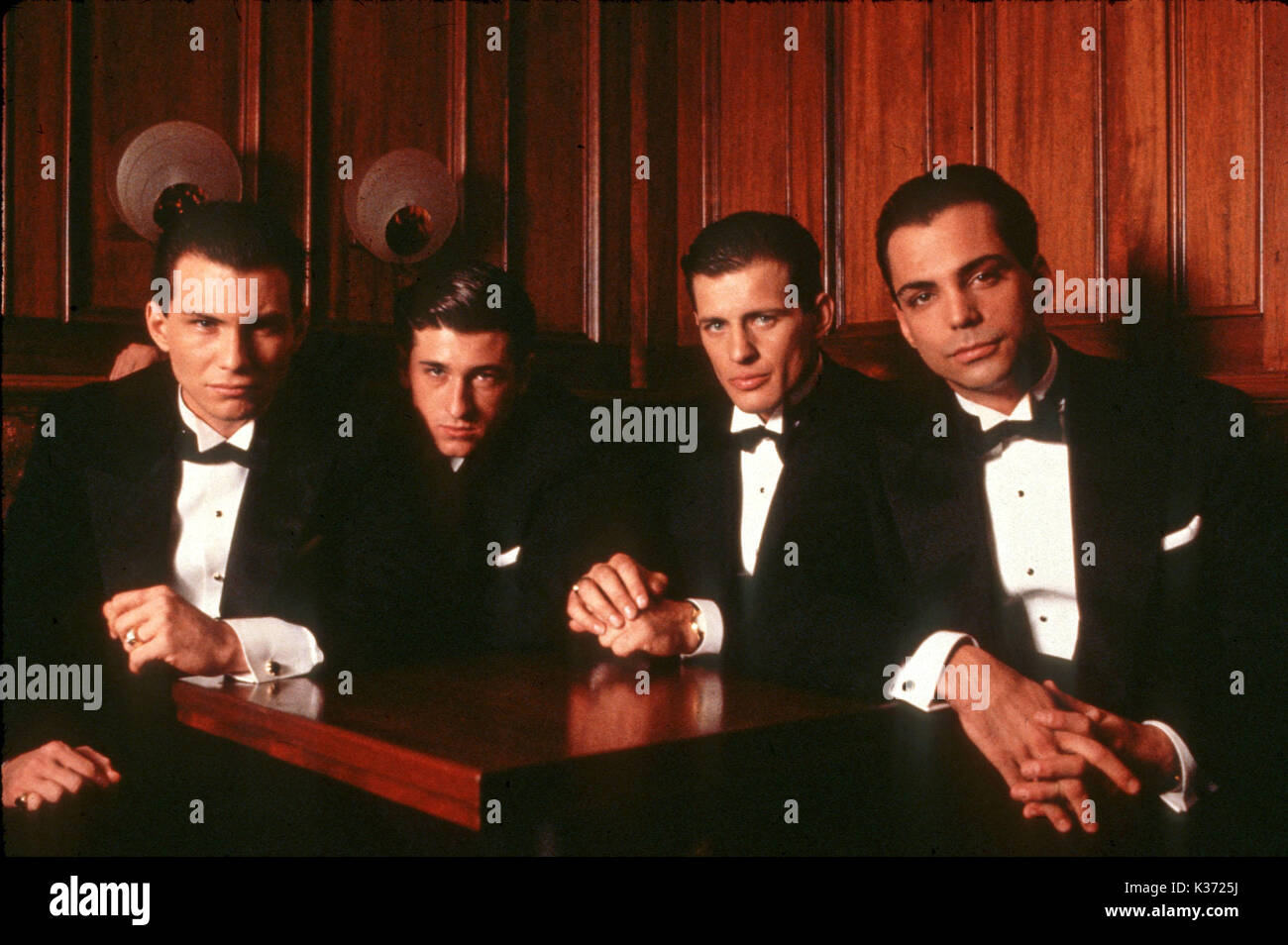 MOBSTERS (US 1991) UNIVERSAL PICTURES CHRISTIAN SLATER als 'Lucky' Luciano, Patrick Dempsey, wie Meyer Lansky, Costas Mandylor, wie Frank Costello, RICHARD GRIECO als Bugsy Siegel Datum: 1991 Stockfoto