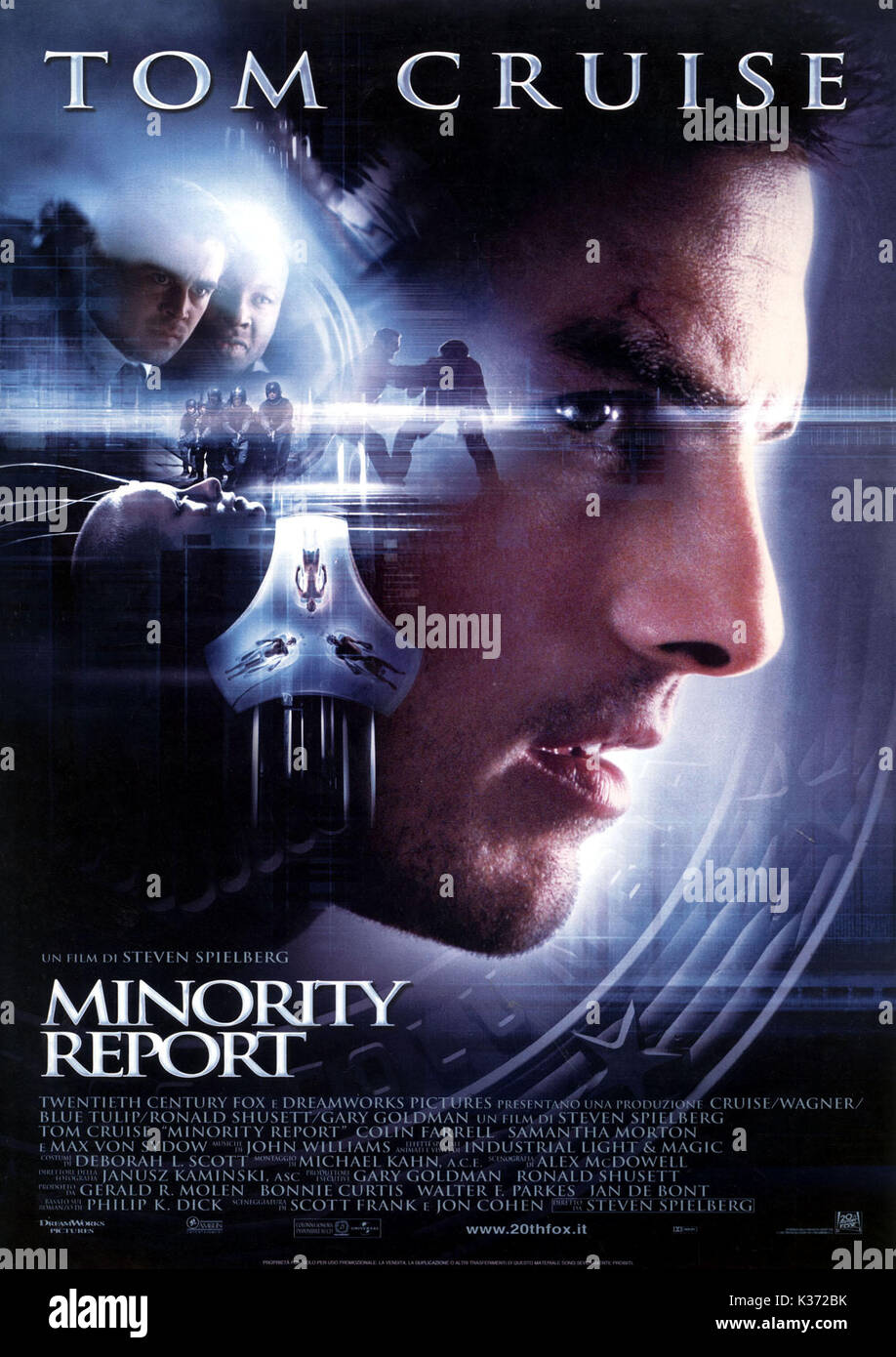 MINORITY REPORT TOM CRUISE Datum: 2002 Stockfoto