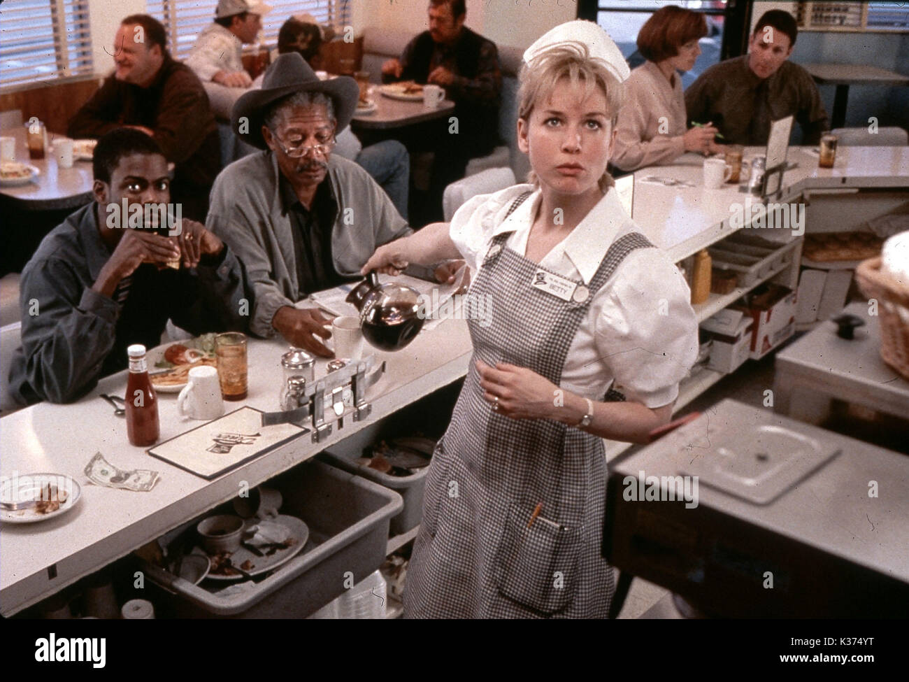 NURSE BETTY GRAMERCY BILDER/PROPAGANDA FILMEN CHRIS ROCKM Morgan Freeman, RENEE ZELLWEGER Datum: 2000 Stockfoto