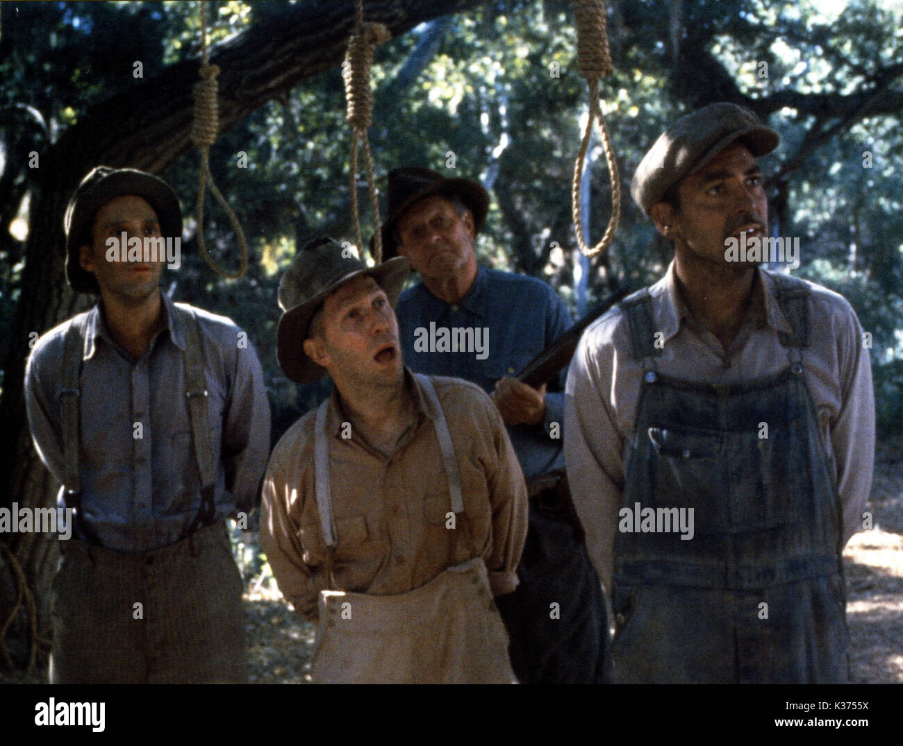 O Brother, Where Art Thou? L-R, John TURTURRO, Tim Blake Nelson, GEORGE CLOONEY Stockfoto