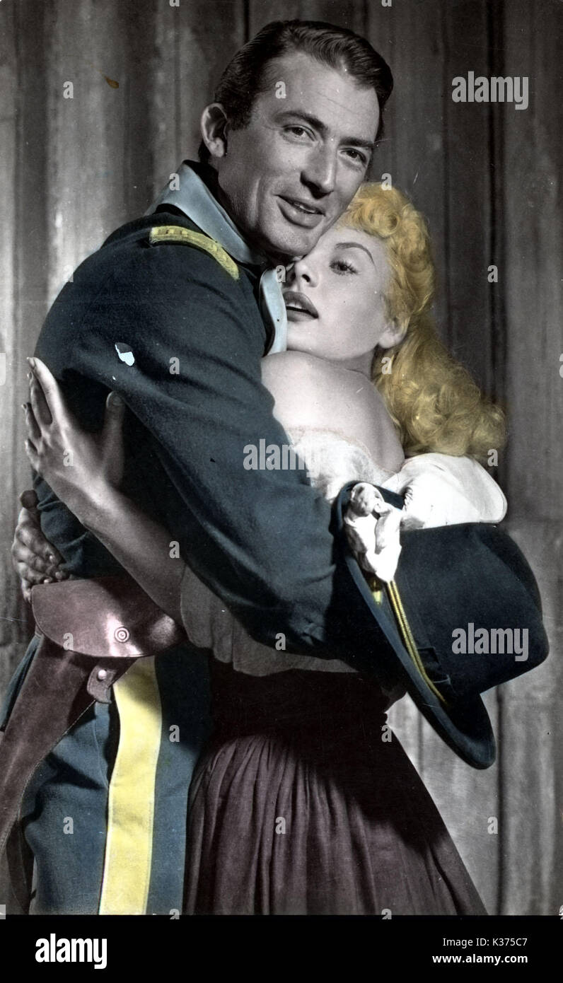 Nur der Valiant Gregory Peck und BARBARA PEYTON Datum: 1951 Stockfoto