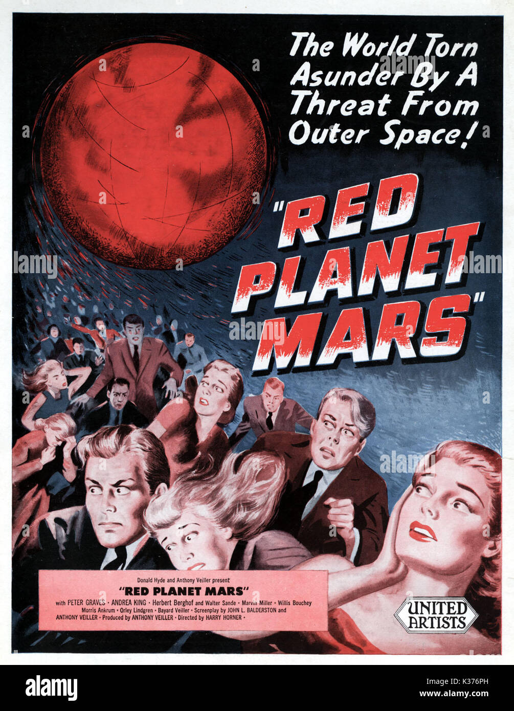 Roten Planeten Mars Datum: 1952 Stockfoto