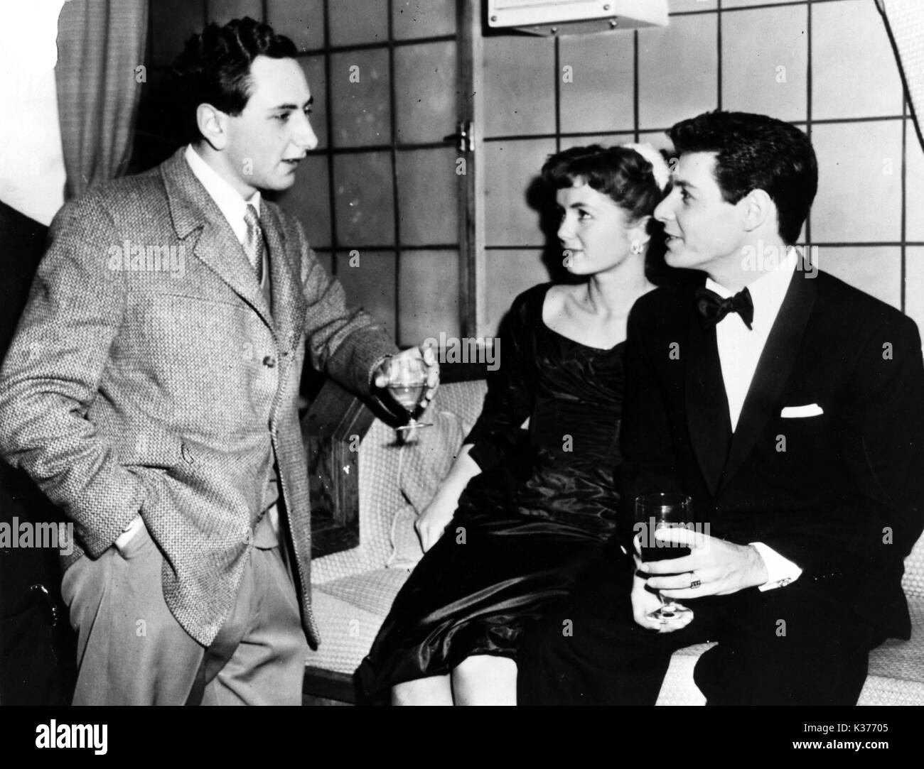 Regisseur Michael Winner mit Debbie Reynolds und Eddie Fisher Stockfoto