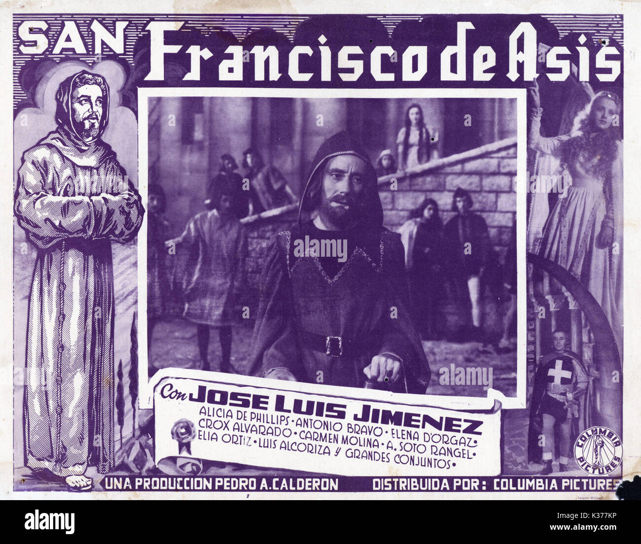 SAN FRANCISCO DE ASIS JOSE LUIS JIMENEZ, wie der hl. Franziskus von Assisi 1944 Stockfoto