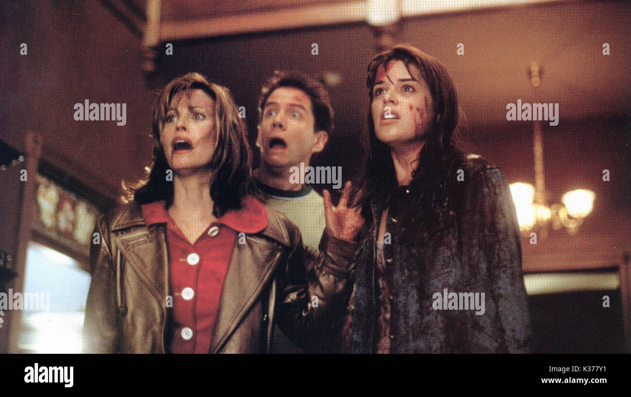 SCREAM COURTNEY COX, RANDY MEEKS UND NEVE CAMPBELL EINE DIMENSION FILM Datum: 1996 Stockfoto
