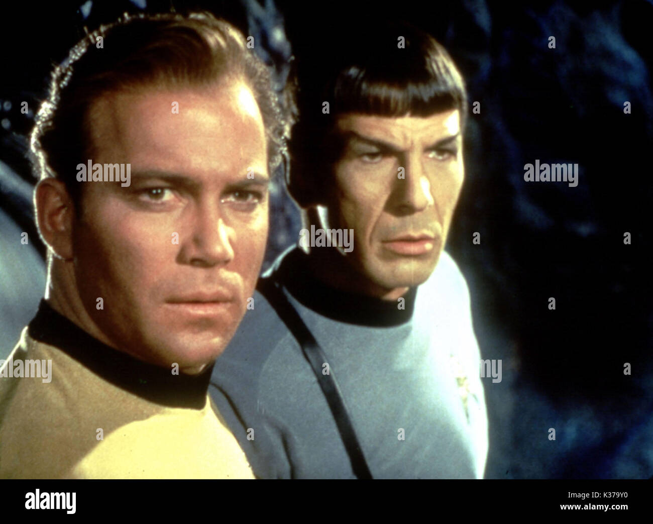 STAR TREK: William Shatner als Captain James T Kirk, Leonard Nimoy als Mr. Spock STAR TREK Stockfoto