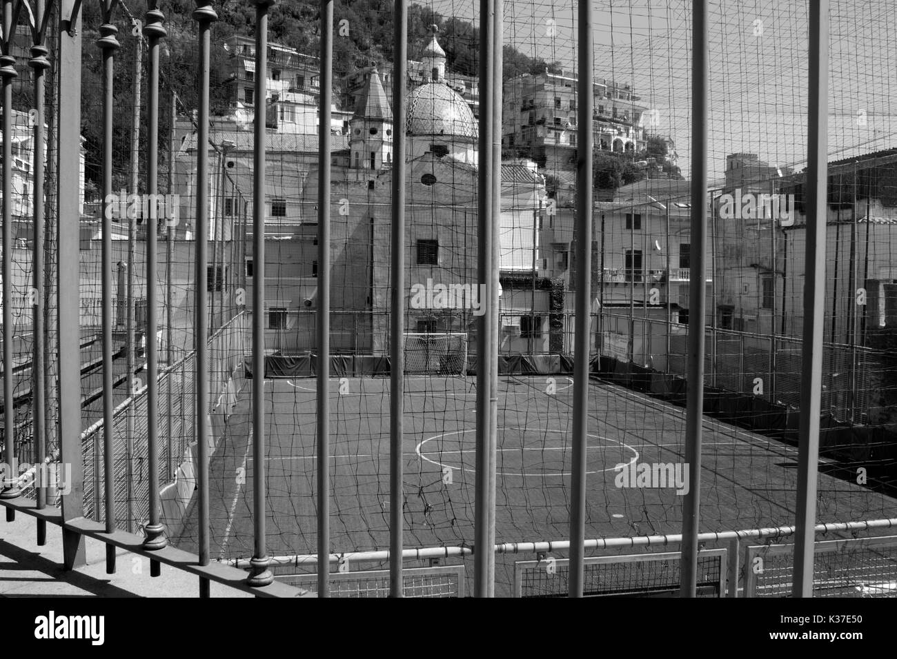 Ein Auge auf italienischen Fußball Stockfoto