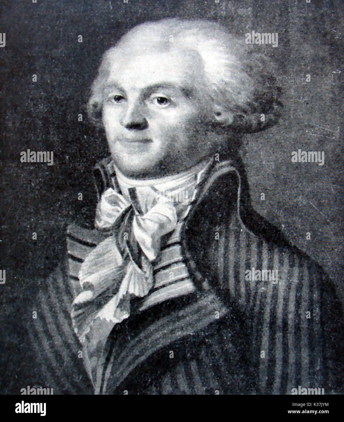 Französische Revolution 1789 - ein Portrait von Maximilien Robespierre Francois Marie Isidore (Maximilien Robespierre) Stockfoto