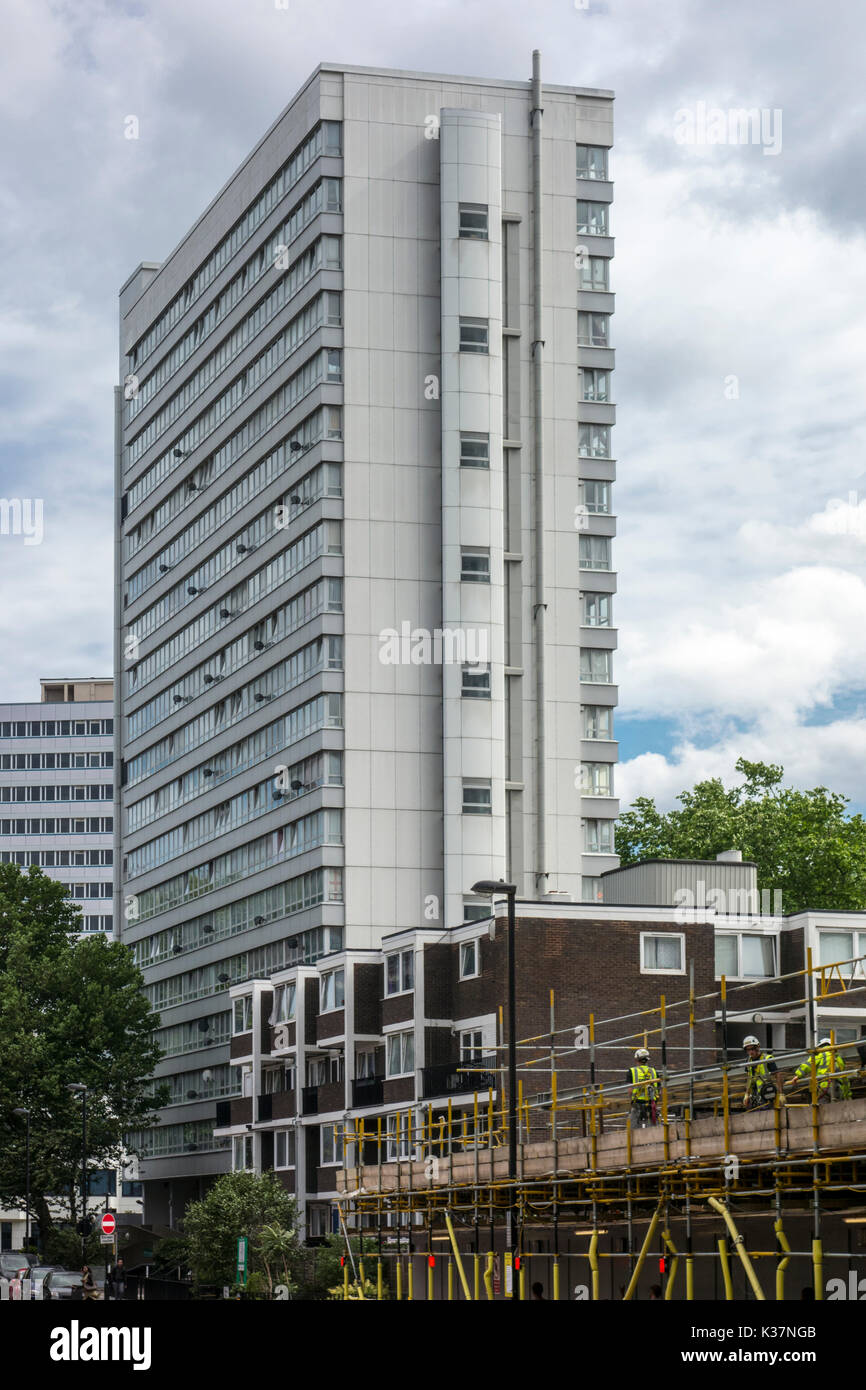 Braithwaite Haus, Bunhill Row, Islington, London. Hoher Turmblock & Lage der letzten Verhaftung von Kray twins. sozialer Wohnungsbau, Sozialwohnungen im Vereinigten Königreich Stockfoto