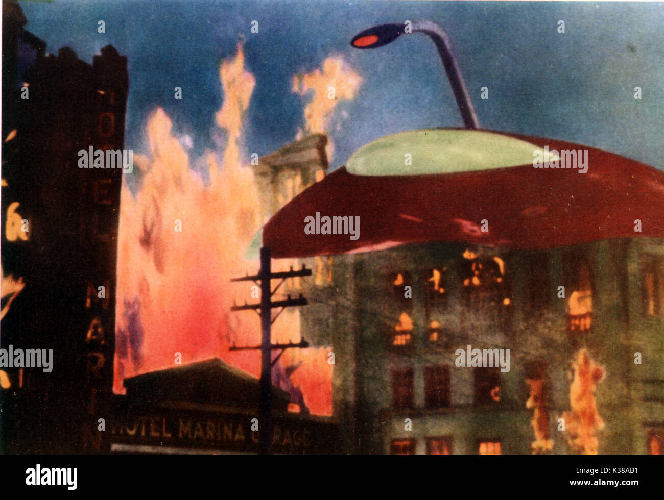 Krieg der Welten außerirdisches Raumschiff Datum: 1953 Stockfoto