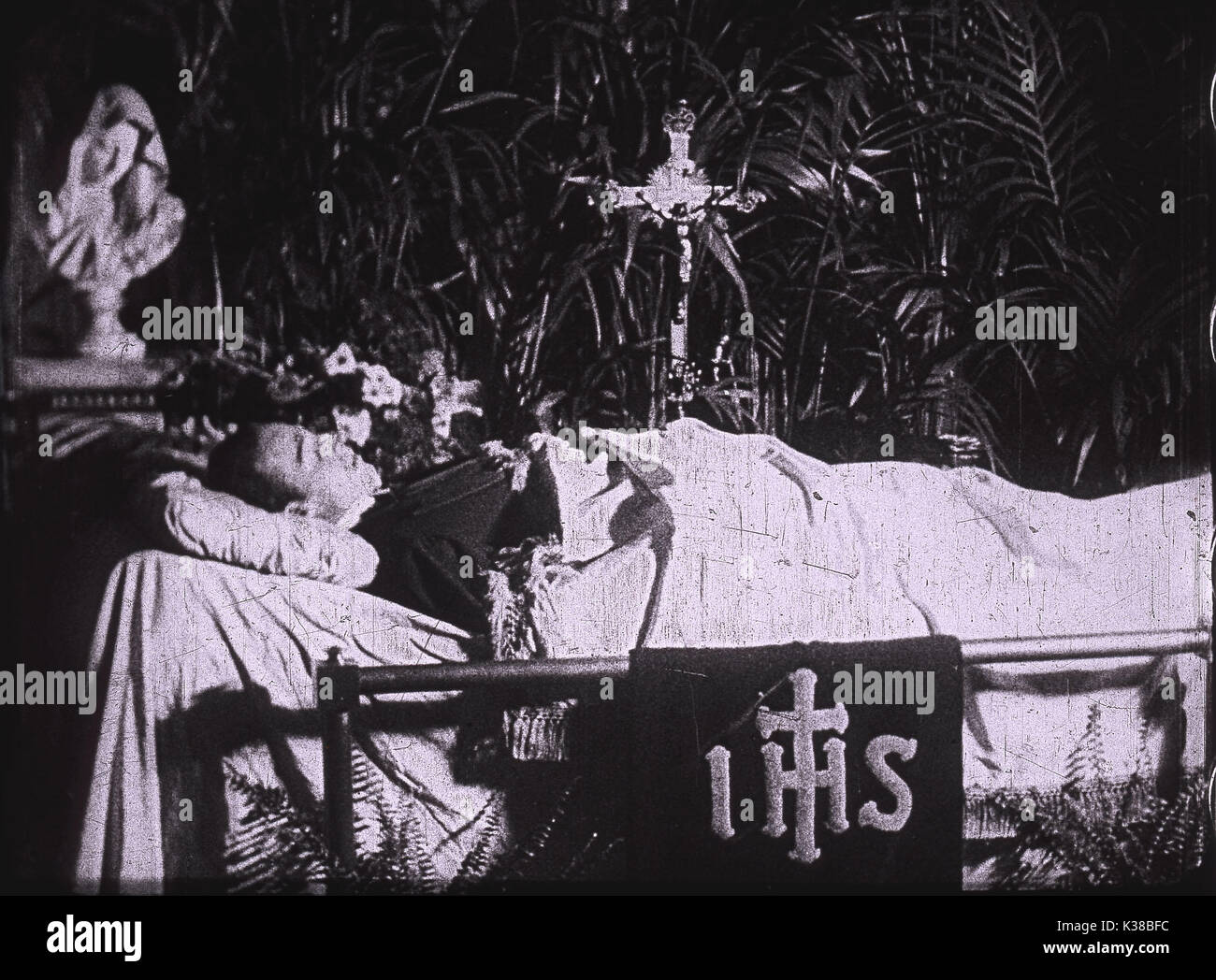Liegen in der Rudolph Valentino gestorben: 23. August 1926 Stockfoto