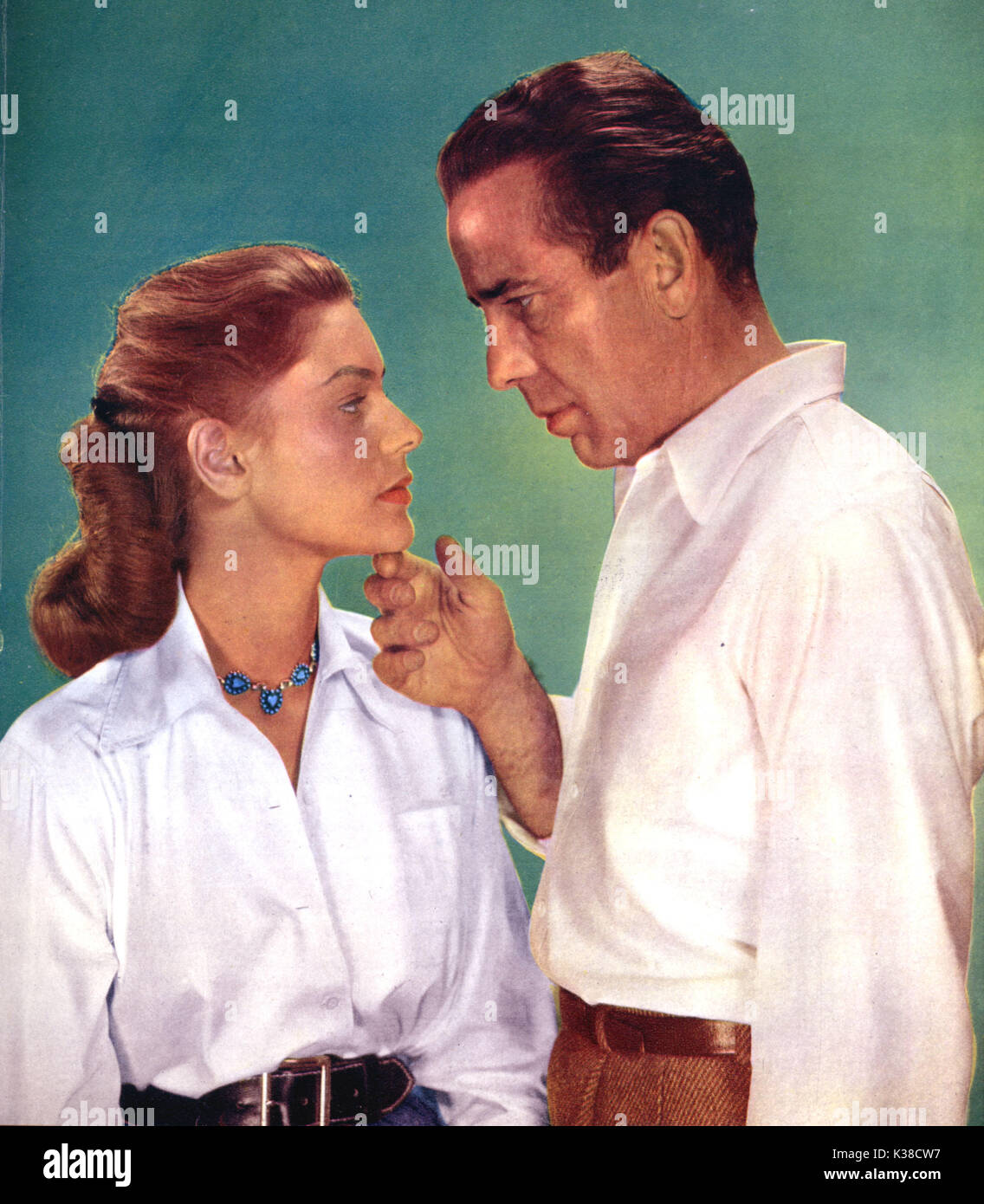 EHEMANN UND EHEFRAU LAUREN BACALL UND HUMPHREY BOGART COLOUR EHEMANN UND EHEFRAU LAUREN BACALL UND HUMPHREY BOGART COLOUR Stockfoto