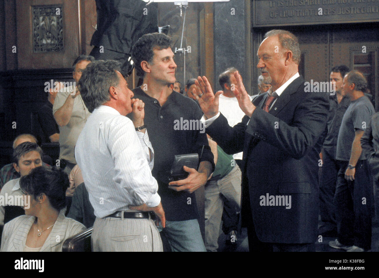 RUNAWAY JURY REGIE: GARY FELDER MIT DUSTIN HOFFMAN UND GENE HACKMAN Autor: John GRISHAM FILM Industrie/Produktion Schüsse 2000 s Datum: 2003 Stockfoto