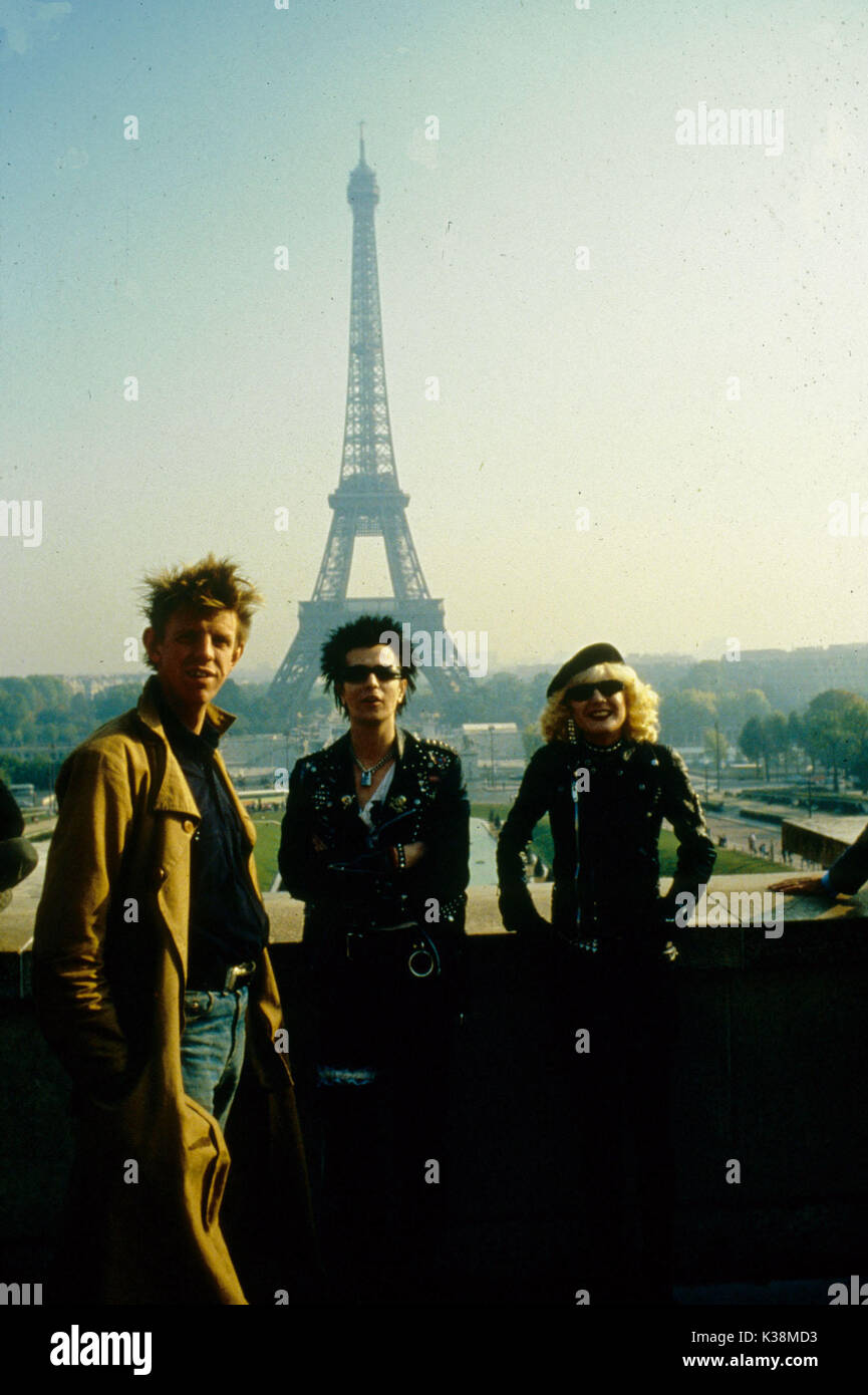 SID UND NANCY Direktor ALEX COX mit GARY OLDMAN, wie Sid Vicious, CHLOE WEBB, als Nancy Spungen Stockfoto