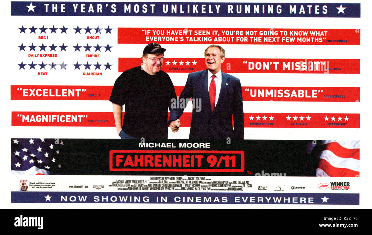 FAHRENHEIT 9/11 Datum: 2004 Stockfoto